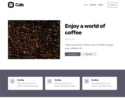 Náhled šablony Cafe 4
