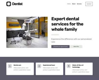 Náhled šablony Dentist 4