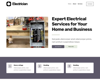 Náhled šablony Electrician 4