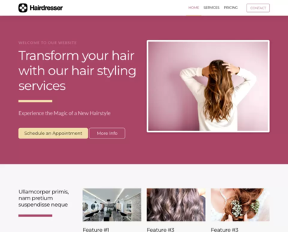 Náhled šablony Hair Dresser 2